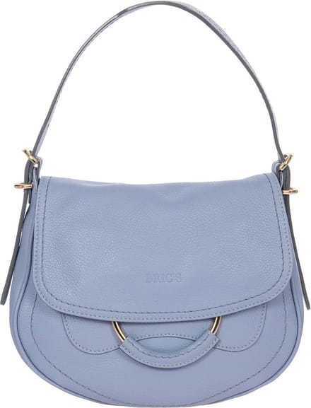 BRIC'S Leren Schoudertas Gondola Stella Bag Violet Lichtblauw