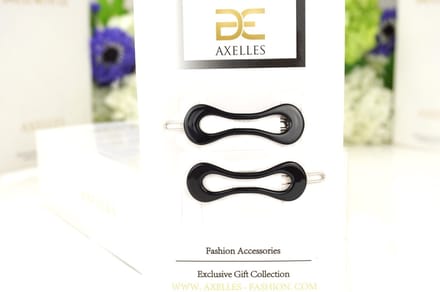 Trendy haarspeldje in eco-componenten, 2 set (zwart)