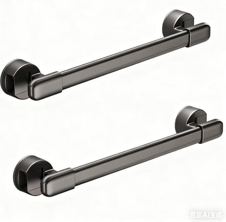 Zuignap Greep - Douche Steun - Veilige Badkamer - Gereedschapsvrij Montage - 30cm Lengte - Grijs