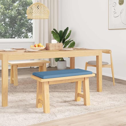 vidaXL - Bankkussen - corduroy - Blauw - Diepte - 35 - cm