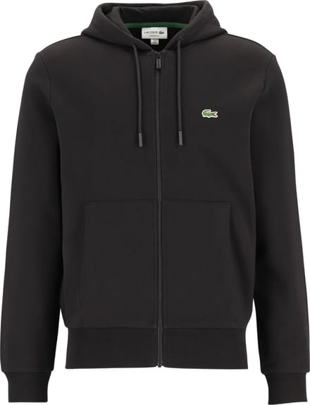 Lacoste heren hoodie sweatsvest - met rits - zwart