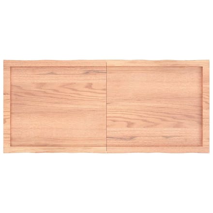 vidaXL Tafelblad natuurlijke rand 120x50x(2-6)cm eikenhout lichtbruin