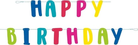 UNIQUE - Kartonnen Happy Birthday lama slinger - Decoratie > Muur-, deur- en raamdecoratie