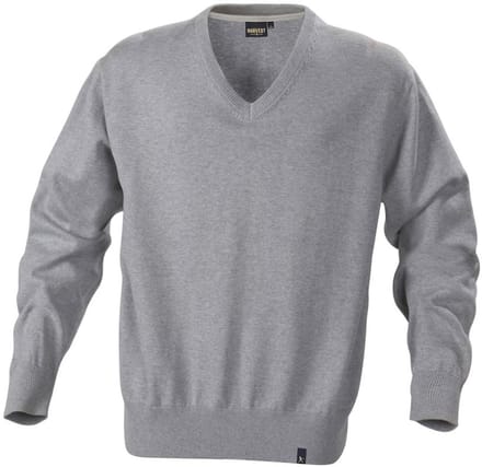 Moderne fijngebreide Heren trui met V-hals katoenen truitje pullover | Maat M