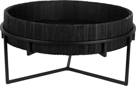Clayre & Eef Plantentafel Ø 41x20 cm Zwart IJzer