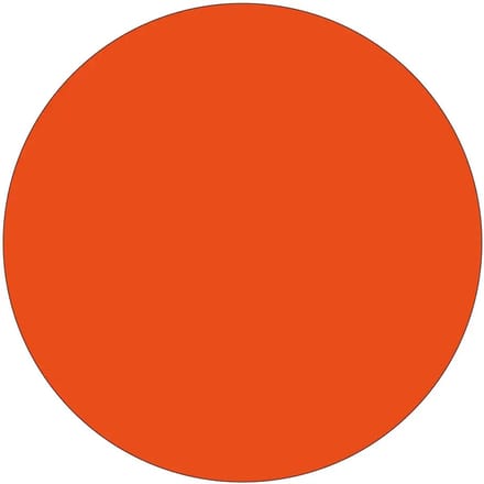 Rond oranje bord | gecoat dibond materiaal | 10 cm