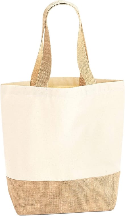Jute Canvas Shopper Met Draaghandvat - Perfect Voor Opslag