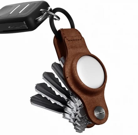 KeySmart Air Compact Genuine Leather Key Holder