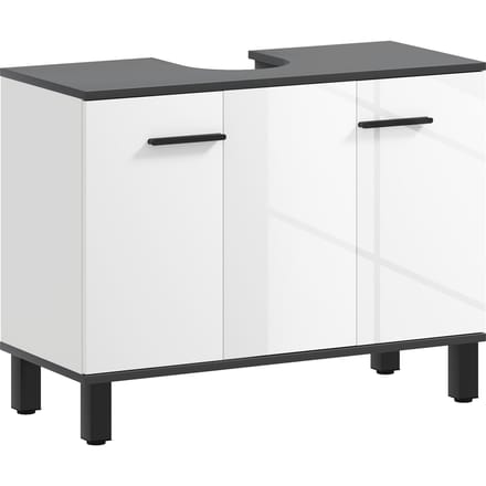 Homcom Onderkast met 2 Deuren en Verstelbare Planken 80X34X60 cm Wit