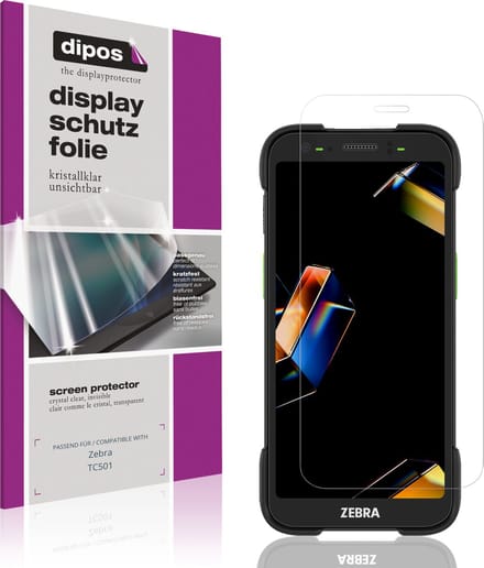 dipos – 4x Beschermfolie geschikt voor Zebra TC501 | Krasbestendige & heldere Screenprotector Ultra-Thin