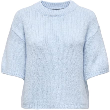Jacqueline de Yong Trui Jdylinea S/s Pullover O-neck Knt 15367237 Cashmere Blue Dames Maat - L