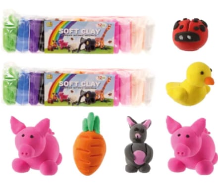 12 klei soft clay 12 gram