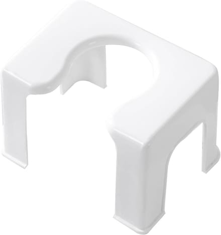 Toiletkruk - Opstapje Badkamer - Ondersteuning Zitten - Antislip Ontwerp - 34 x 24 x 24 cm - Wit