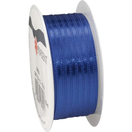 Satijnen lint, 3 mm - Blauw
