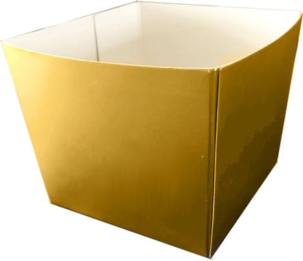 Kartonnen Snackbak Uni Goud - 6 stuks