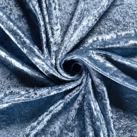 Velour de Panne Uni – Indigo Blauw – Glimmend & Zacht – 165 g/m² – 147 cm Breed – Per Meter