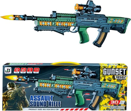 CX Assault Sound Rifle - Speelgoed geweer met schietgeluid en licht - 60 cm