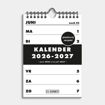 Hobbit - Weekkalender Schooljaar 2026- 2027 - Spiraalkalender - A5 (21 x 14.85 cm) - Basic