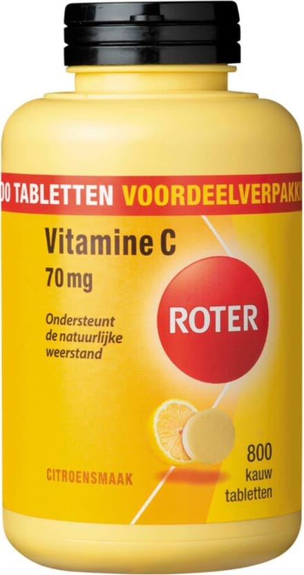 Roter - Vitamine C 70 mg Citroen - 2 x 800 kauwtabletten - Voordeelverpakking
