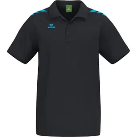 Erima Cmpt 3 Wings Polo Heren - Zwart / Curaçao | Maat: S