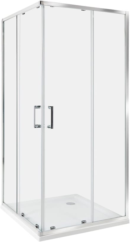 TELA - Douchecabine - Zilver - 90 x 90 x 185 cm - Veiligheidsglas