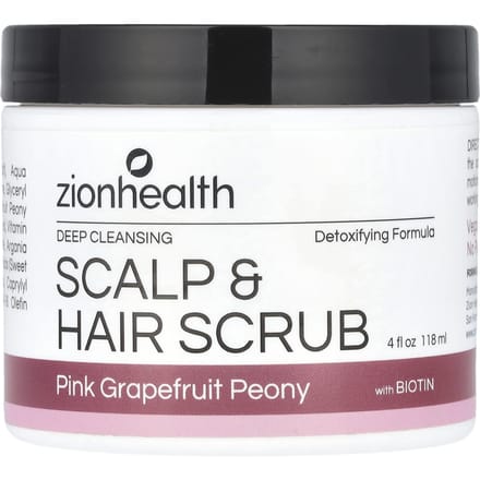 Hoofdhuid & Haar Scrub met Biotine, Roze Grapefruit Pioenroos, 118 ml (4 fl oz) gray