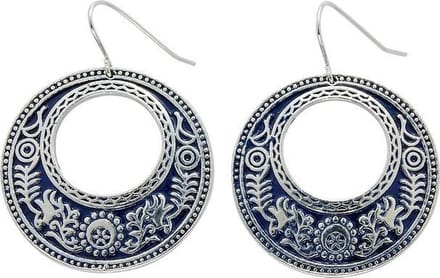 Behave - Oorhangers dames cirkelmotief - Boho stijl - Zilverkleur
