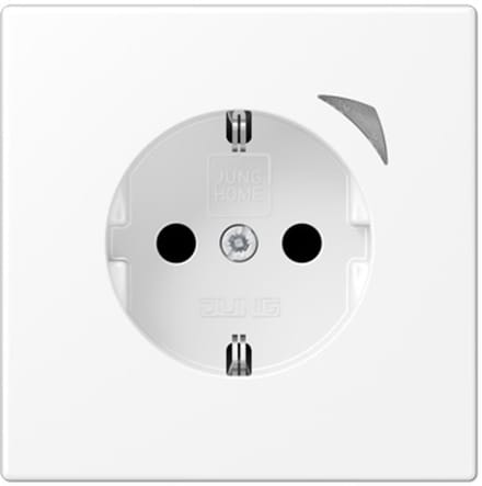 Jung HOME BT LS 1521 SE WWM Wandcontactdoos met randaarde Energy Sneeuwwit mat