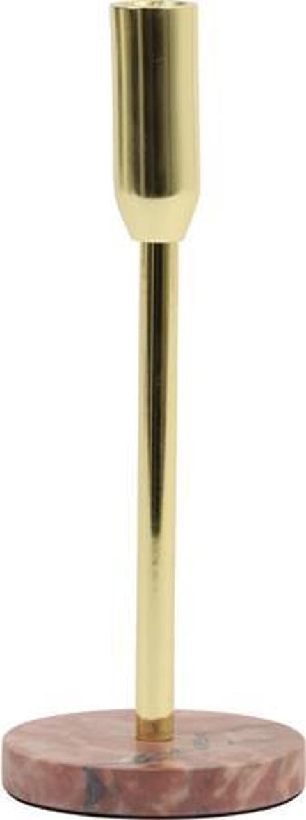 Kandelaar DROYES marmer roze-goud Ø10x25 cm