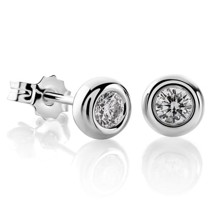 Orphelia OD-5295 - Oorstekers - 18 Karaat Witgoud / Diamant 0.32 ct