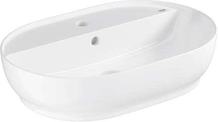 GROHE Essence Opzetwastafel – 60 cm – Met Kraangat & Overloop – Glanzend Keramiek – AquaCeramic & HyperClean – Wit