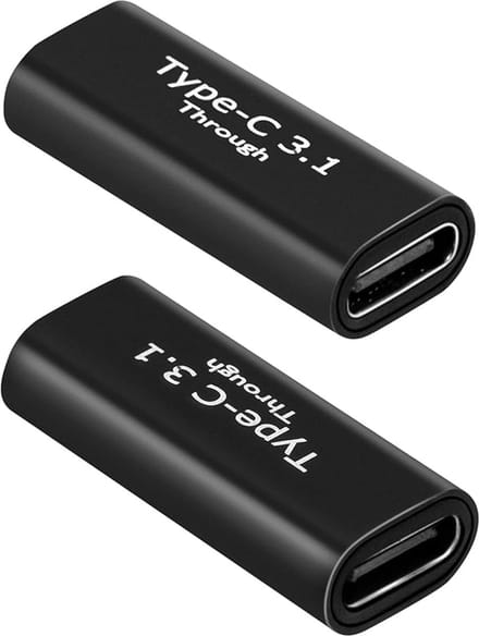 NÖRDIC USBC-FF - USB-C 3.1 Vrouwelijk naar USB-C 3.1 Vrouwelijk adapter - 1 stuk - Zwart