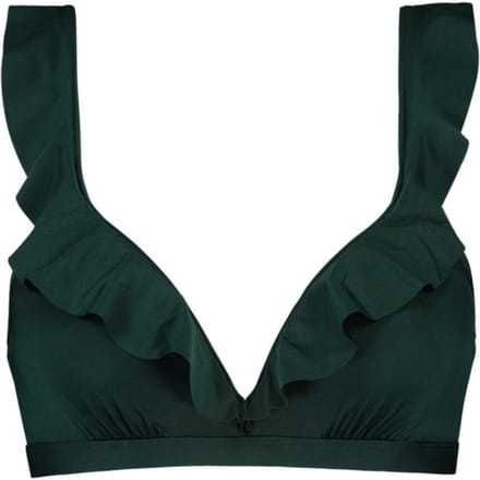 Beachlife  - Maat 36C - Rich Green Ruffle bikinitop voorgevormd met beugel Dames