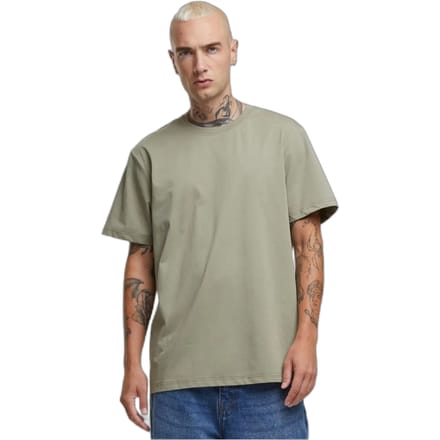 Urban Classics - Sorona Regular Heren T-shirt - M - Olijfgroen