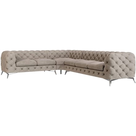 5-zitshoekbank Nora links velvet | Ropez
