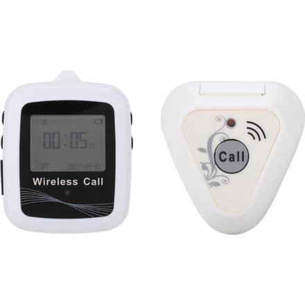 Kelner Oproepsysteem Draadloze Pagers Horloge Ontvanger   10 Klant Pagers EU Plug white
