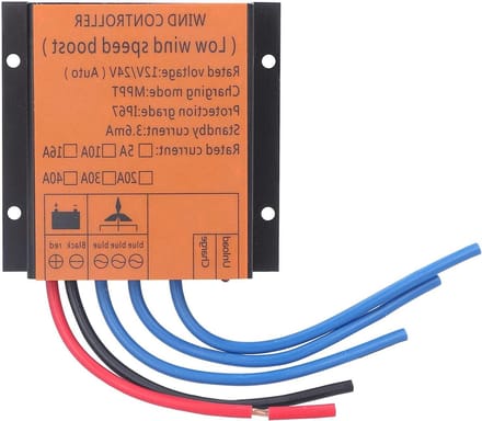 Windturbinecontroller, WindController, Automatisch 100W-400W 12V 24V IP67 MPPT WindController Generatorregelaar voor Zonne-energie, Energiecontrollers (40A)