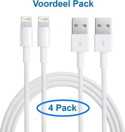 MMOBIEL  4 STUKS! USB naar 8 pin lightning kabel voor iPhone, iPod en iPad