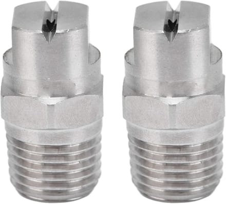Verstelbare RVS Spuitmond met 95° Waterstroom, Hoge Druk, 1/4 Inch Draad, Set van 2 Stuks voor Efficiënte Besproeiing