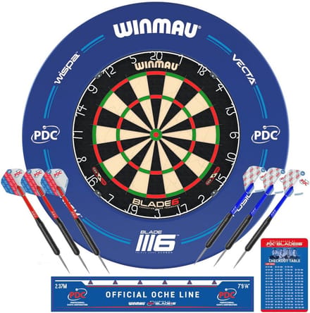 Professionele Dartboard Surround Set met Blade 6 en Precisiedarts