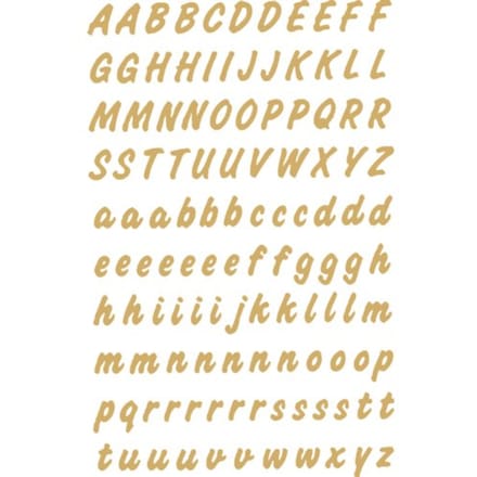 Etiket HERMA 4152 8mm letters A-Z goud op transparant 238 stuks