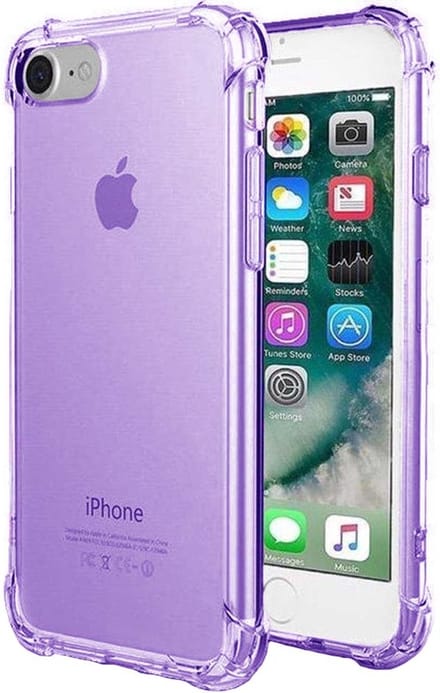 Smartphonica iPhone 6/6s Plus transparant siliconen hoesje - Paars geschikt voor iPhone 6/6s Plus