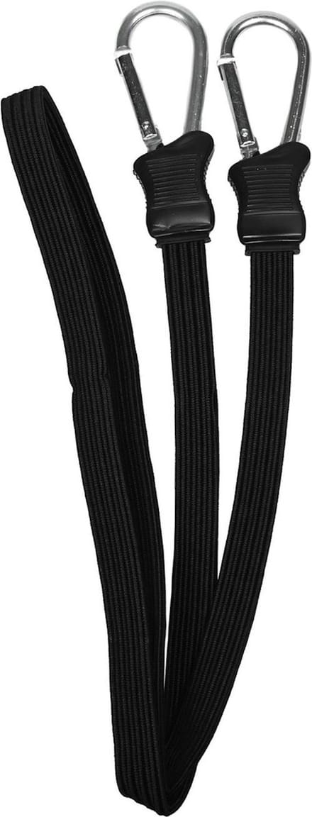 Benson Elastiek plat 120 cm - met karabijnhaak - uitrekbaar tot 2400 cm - 40 N belasting