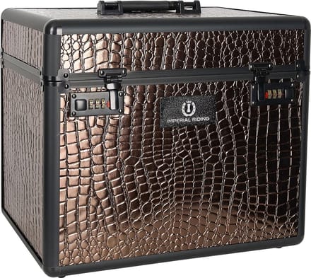 Imperial Riding - Grooming Box Shiny - Brown - Brown Croco