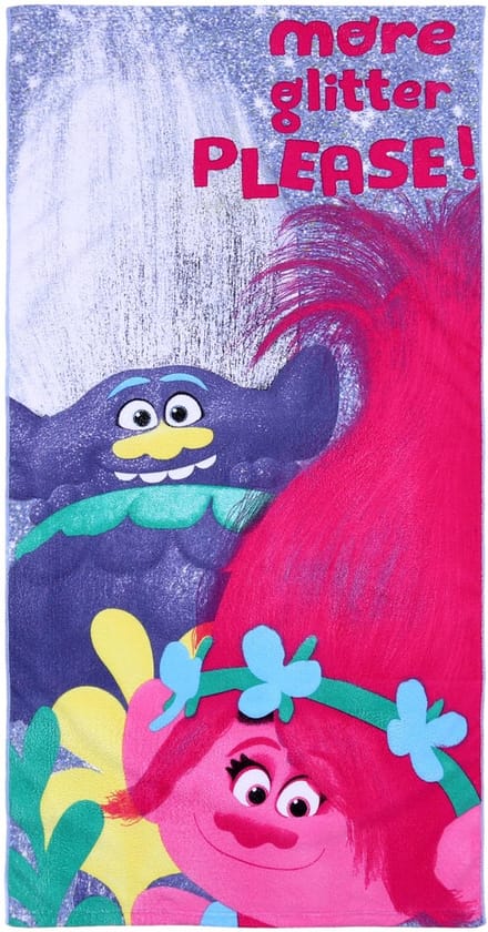 Paarse strandhanddoek 70x140 TROLLS