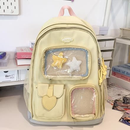 Schooltas Kinderen Basisschool Meisjes Studenten Hoge Waarde Middelbare School Studenten Rugzak beige