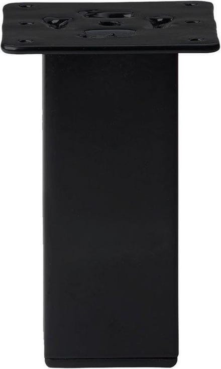 FLE - Stalen meubelpoot zwart vierkant 5 bij 5 cm en hoogte 15 cm