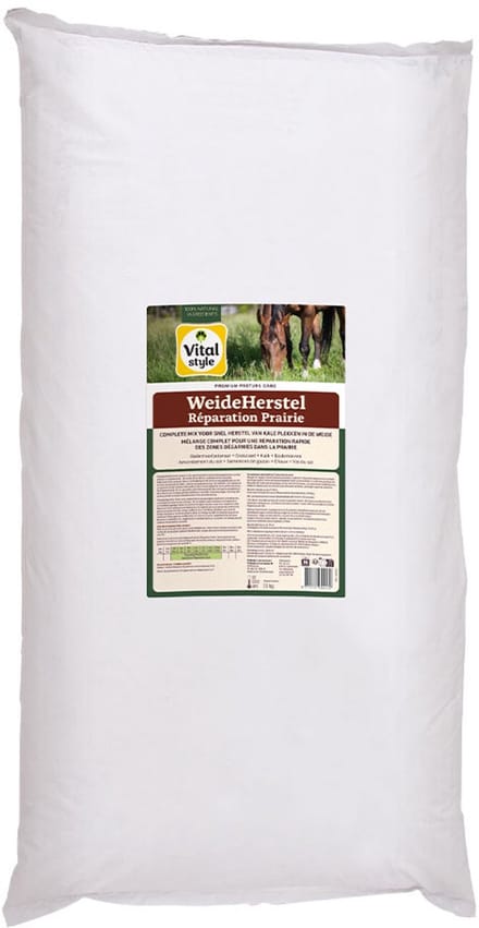 Vitalstyle WeideHerstel - Complete mix - voor Snel Herstel van Kale Plekken in de Weide - 15 kg