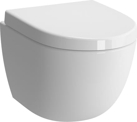 Plieger Zano hangtoilet – compact – Rim-ex – 36 x 49,5 cm – met softclose zitting – glans wit