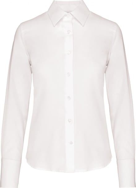 Kariban Dames non-iron blouse lange mouwen K538 - White - L